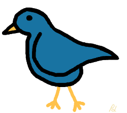 A cartoon bird