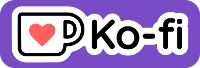 A purple button with the word Ko-fi and the logo of a mug with a heart.